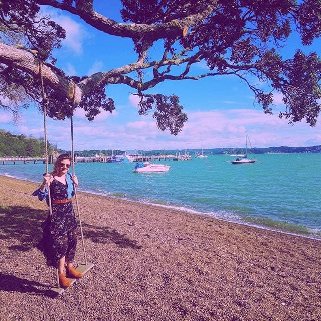 swing at russell beach new zealand