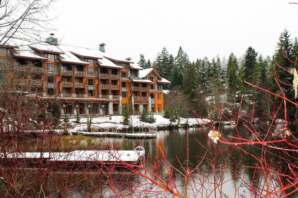nita lake lodge in winter