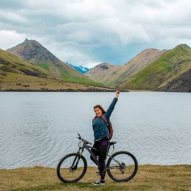 moke lake, queenstown, new zealand, cycling