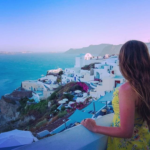 oia sunset santorini