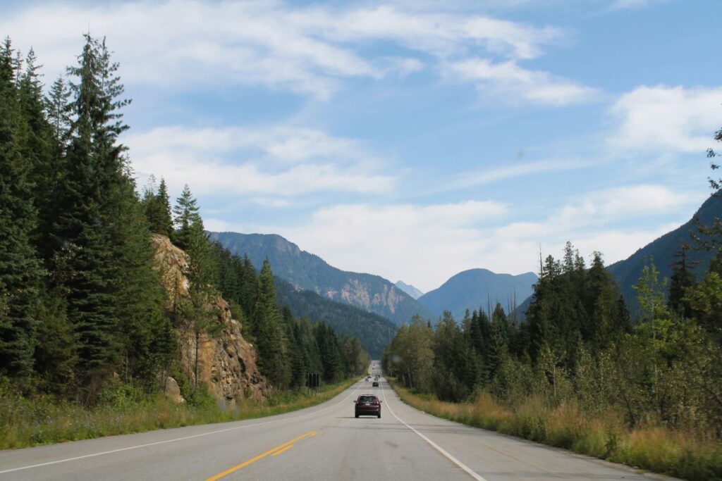 scenery from road in BC Canada