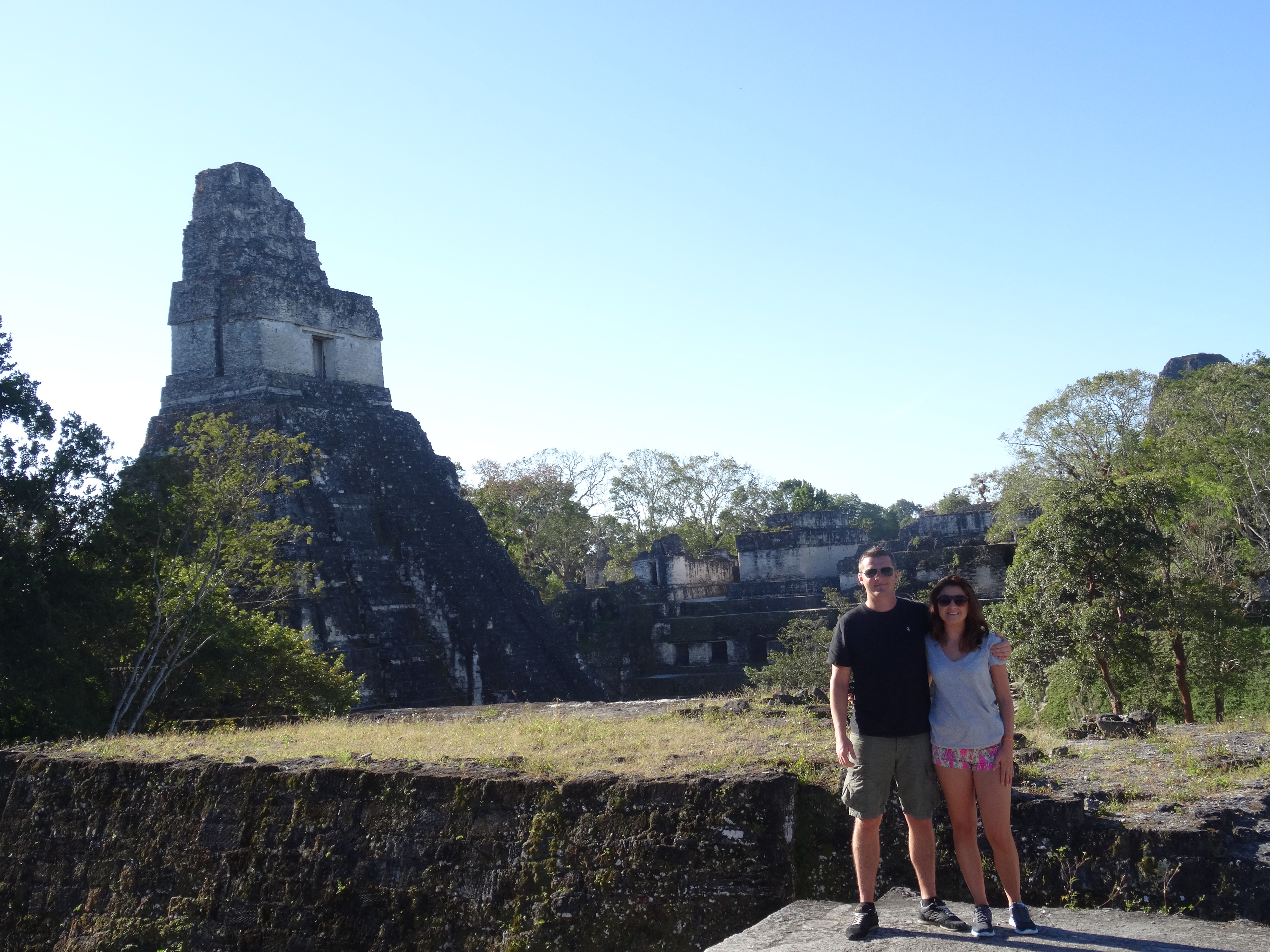couple posing at tikal