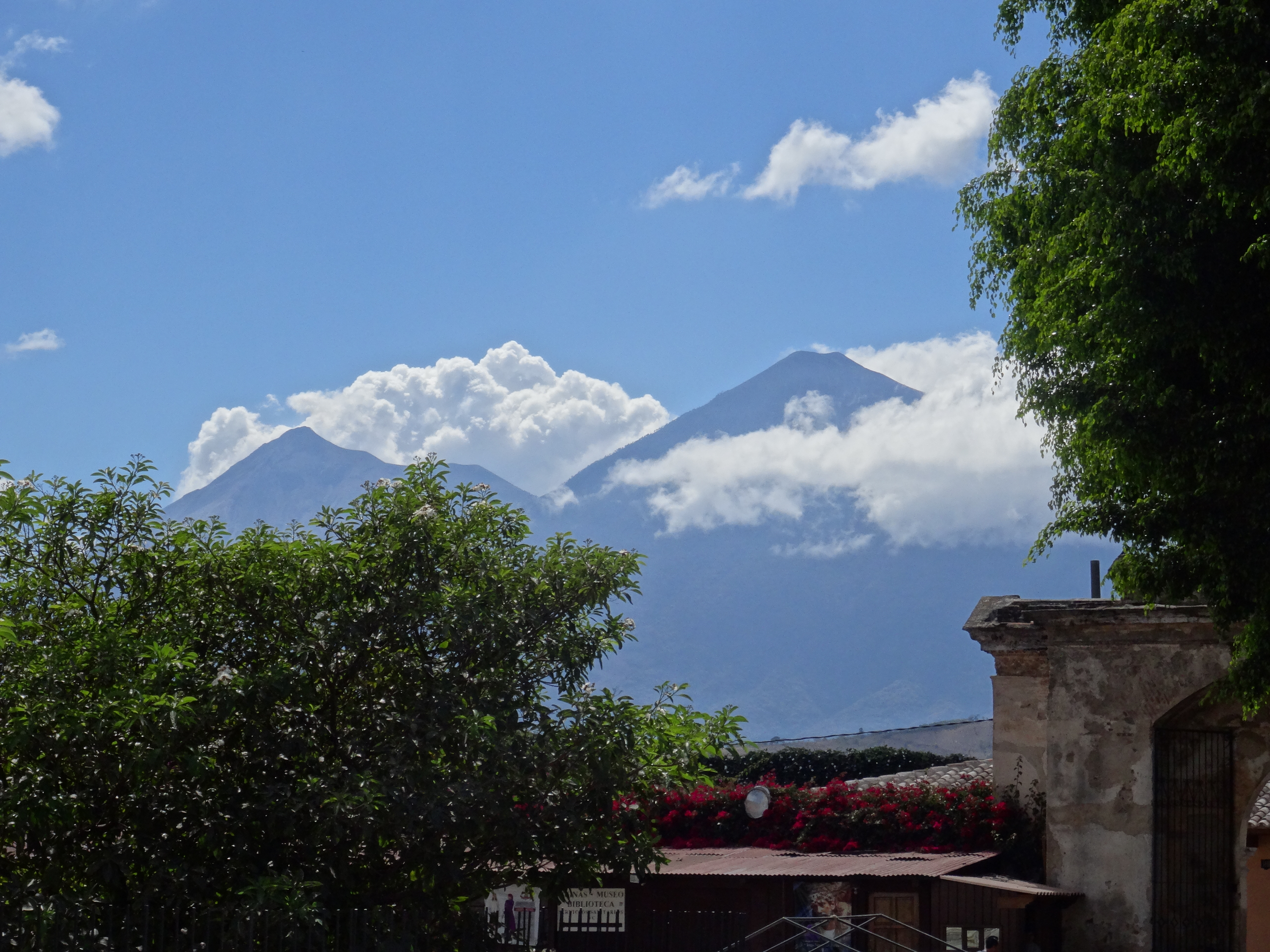view of volcano from antigua