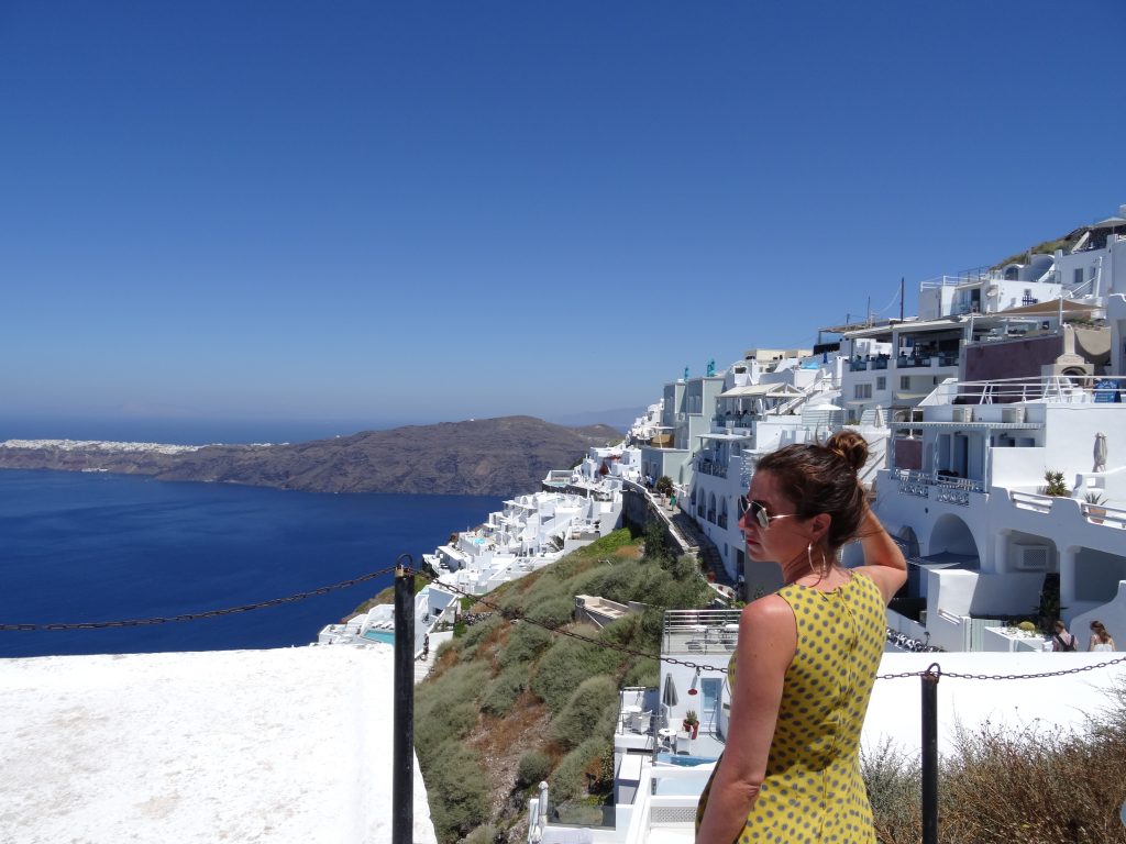 me in oia santorini
