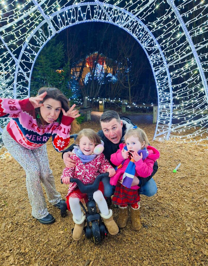 family funny faces christmas