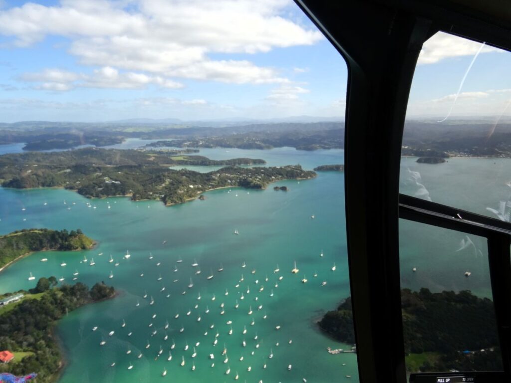 helicopter view bay of islands