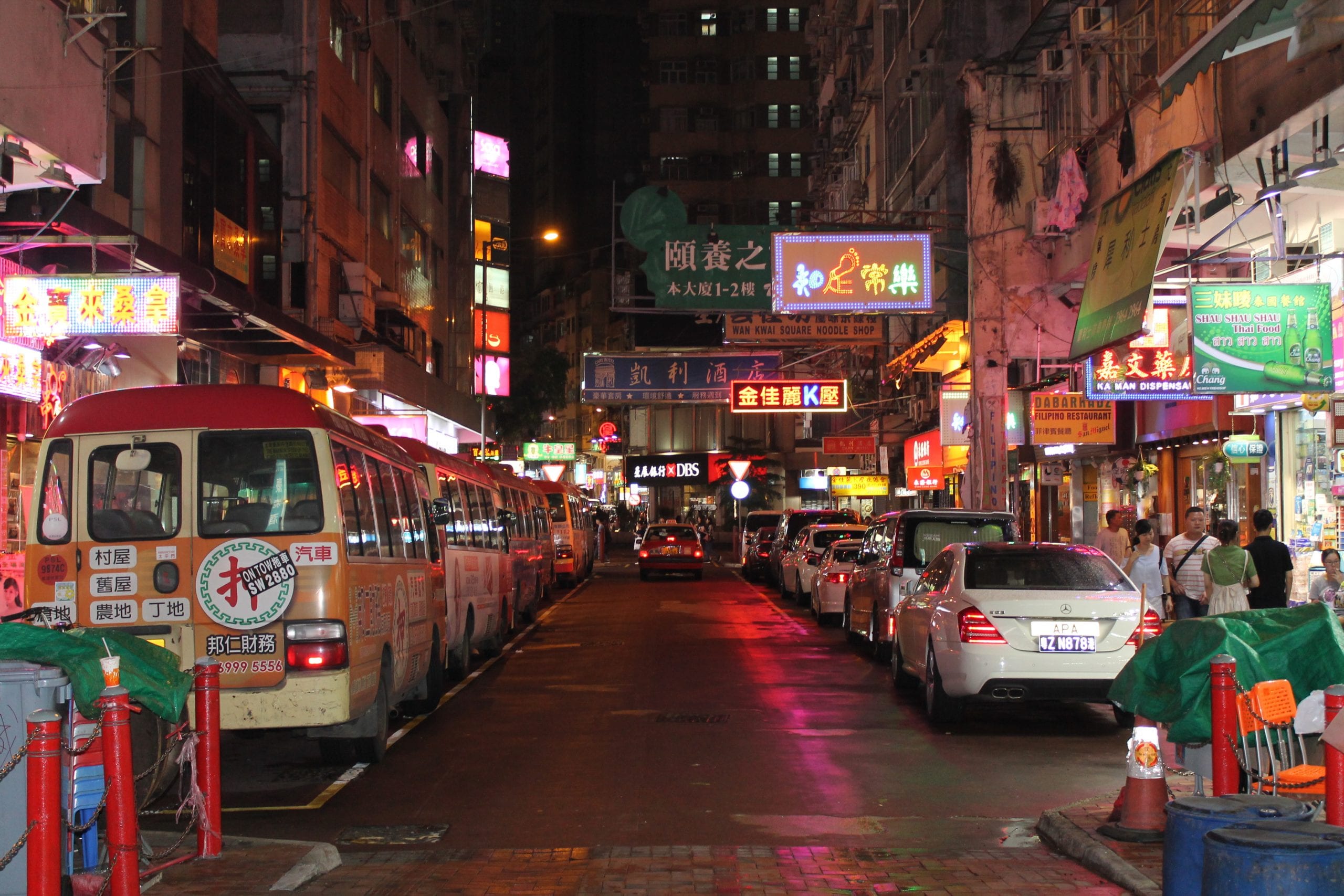neon lights nathan road, hong kong