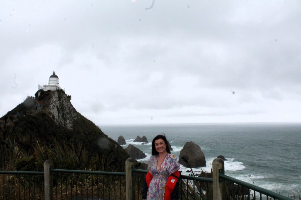 me at nugget point lighthouse catlins