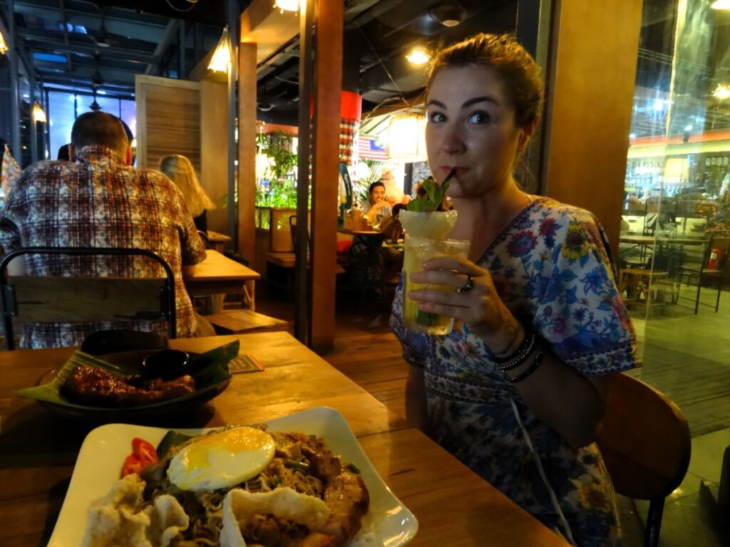 lady eating out in Kuala Lumpur