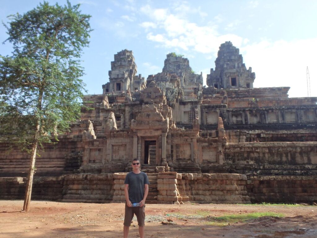 man at temple angkor