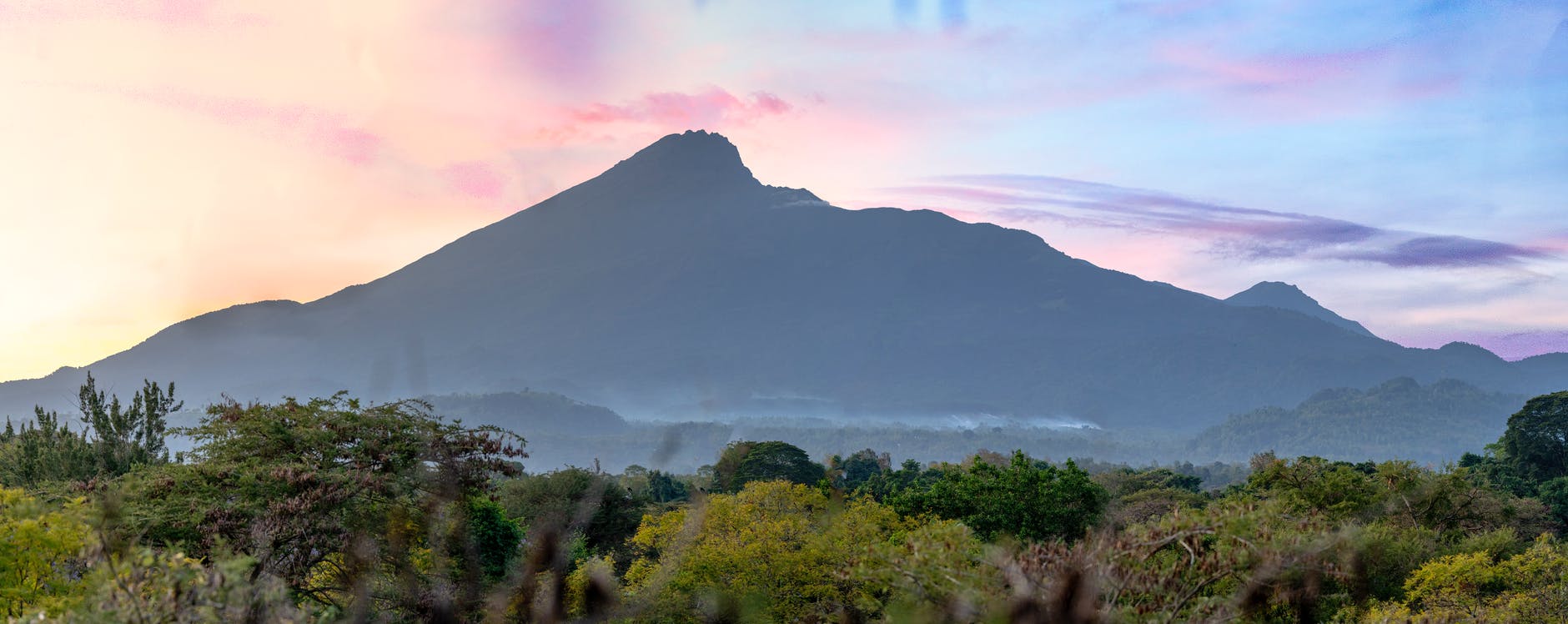 dawn landscape sunset hill, kilimanjaro