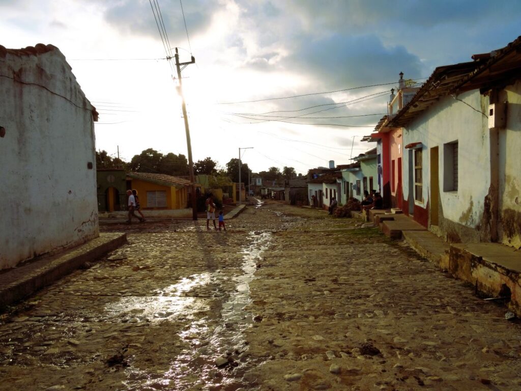 sunset in trinidad street