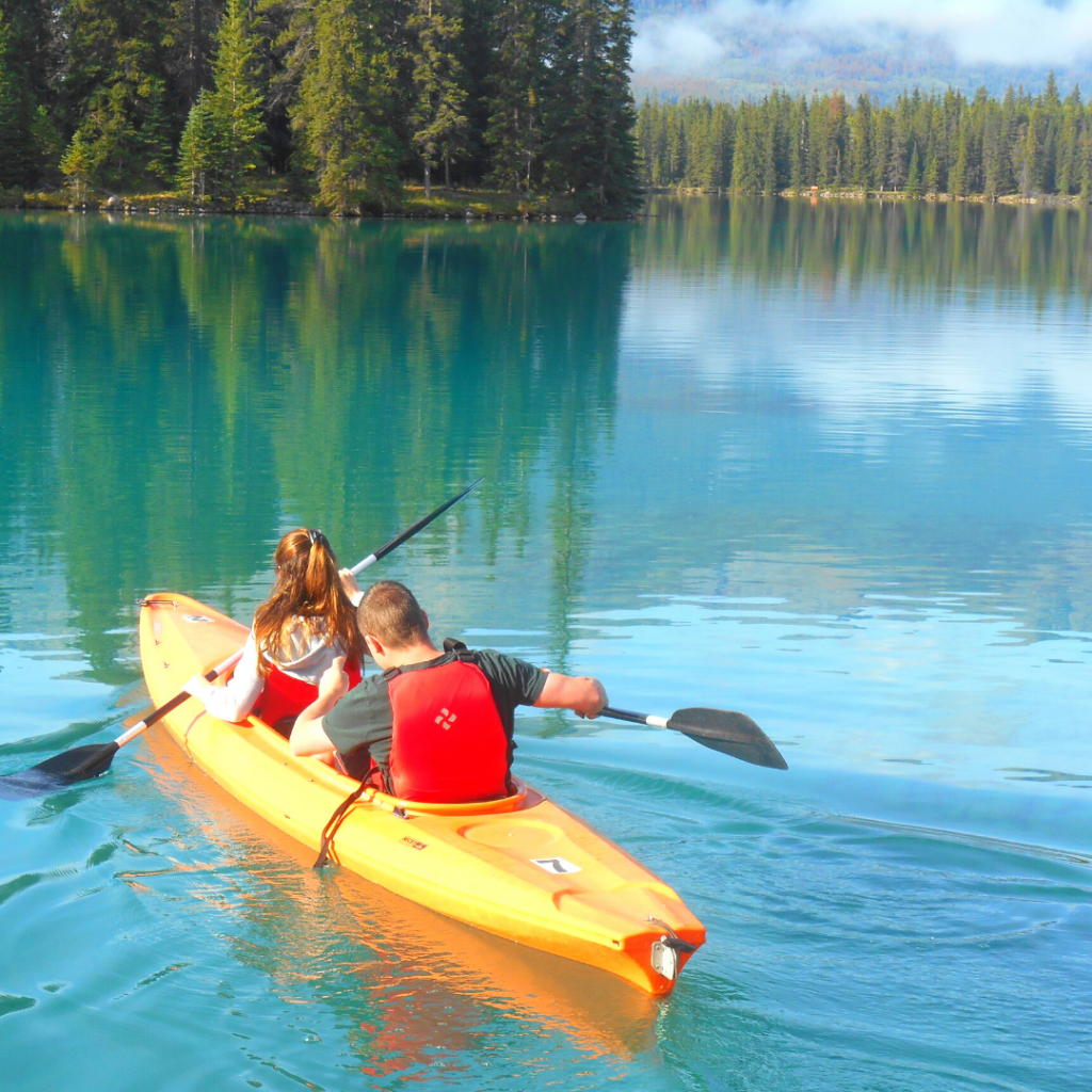 kayaking in Jasper Canada