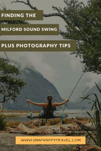 The famous Milford Sound swing, a secret spot that can be difficult to find. Here are our detailed directions to this magical place.