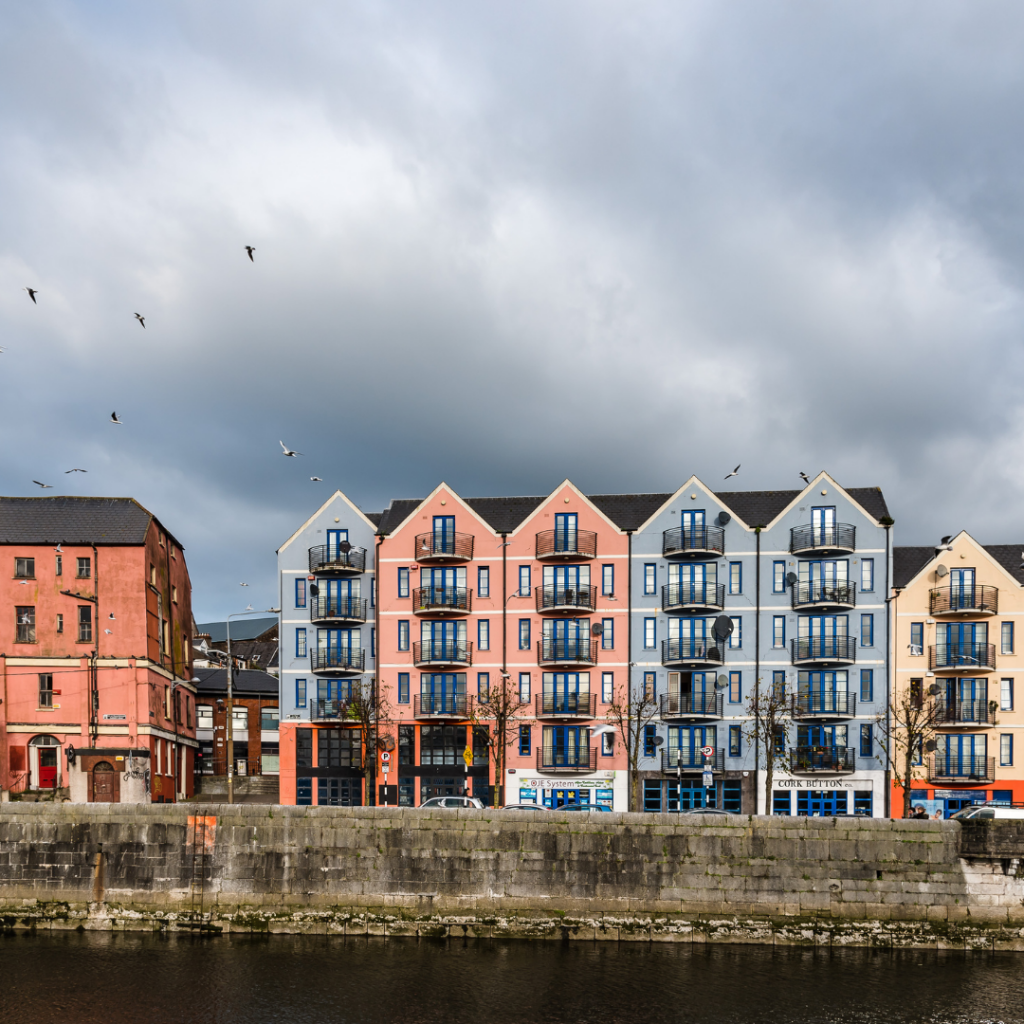 Colorful houses in North Quay Cork City!