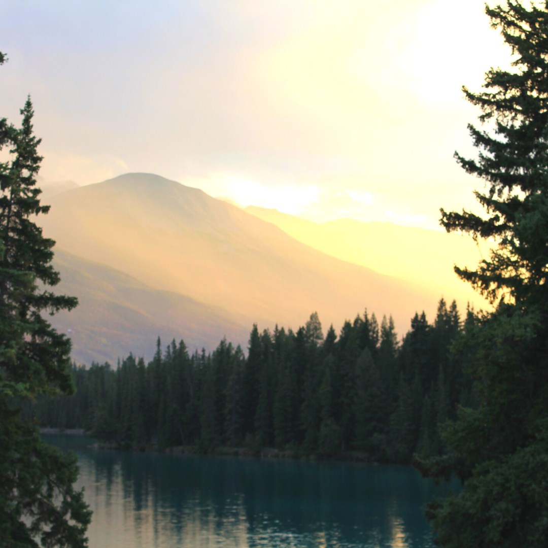 sunrise in Jasper National Park